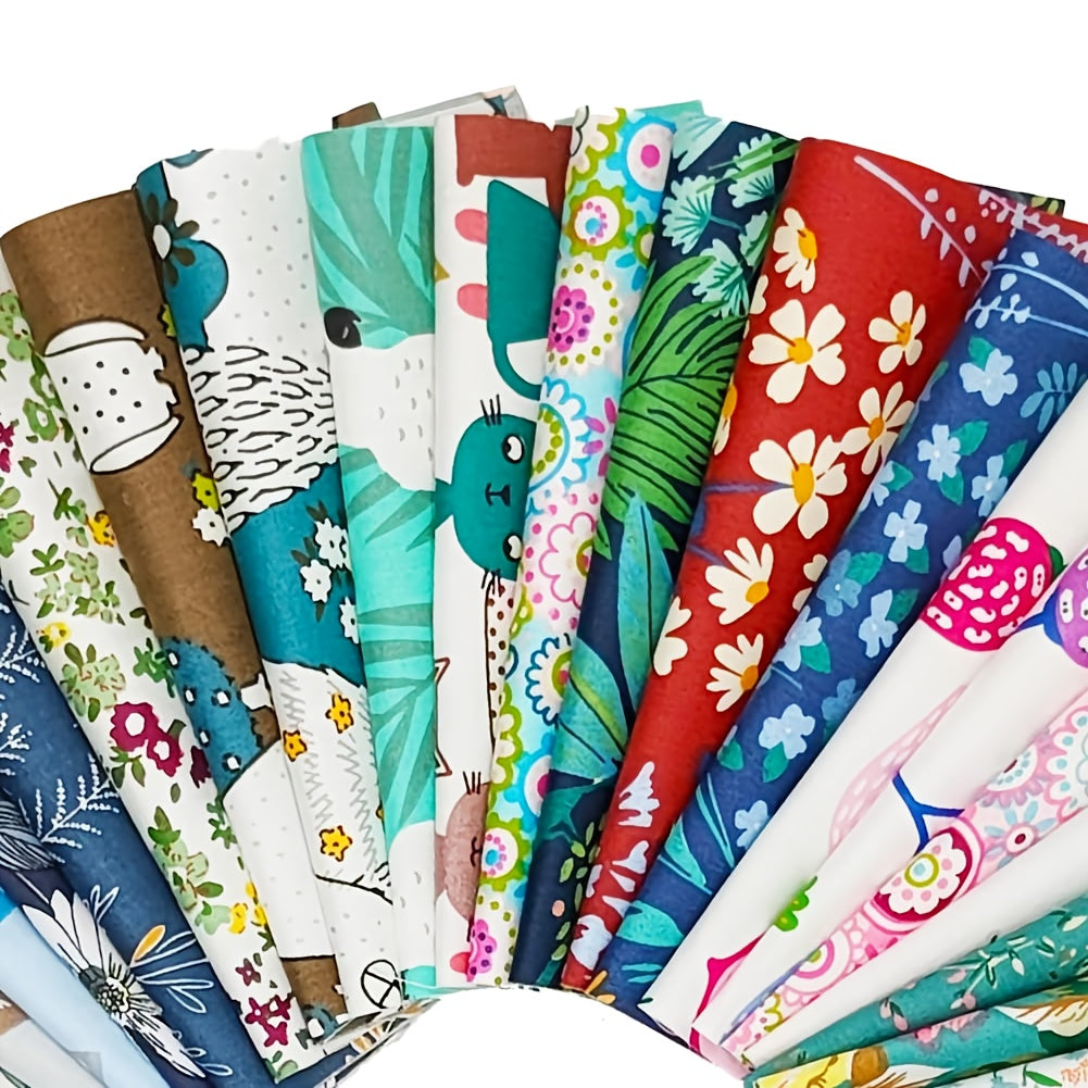 100pcs Cotton strips, jelly roll Fabric, DIY Craft Kit - Fresh Style floral pattern fabric, Quilting Fabric for Making Clothes, Beding Sheets, Bags, etc(3.94X3.94inch)