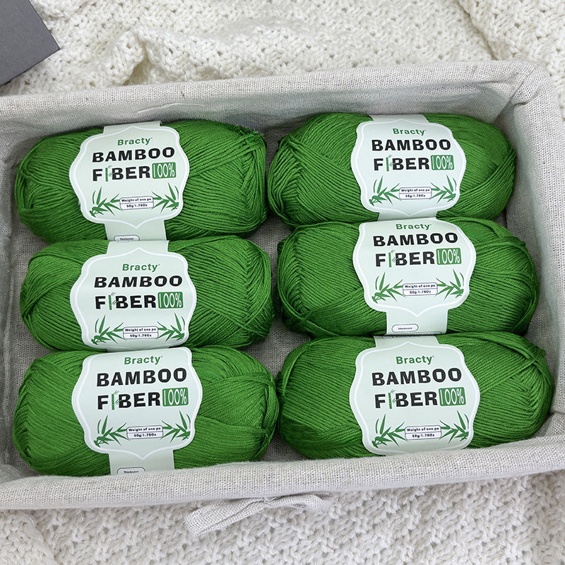 6pcs, 300g high-quality bamboo fiber yarn, summer knitting, cool and breathable, suitable for: DIY enthusiasts, bags, shawls, cushion weaving