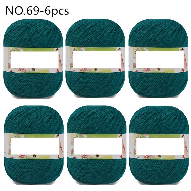 Luxurious 6pcs Soft & Warm Yarn - 10.58oz Each, 60% Silk, 30% Wool, 10% Cashmere Blend for DIY Knitting and Crocheting - Available in Multiple Colors, Chunky Yarn