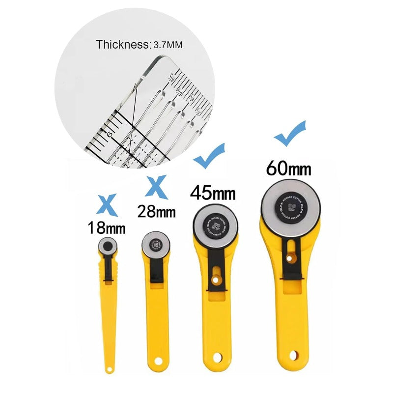 Large 12.5x12.5 Inch Quilting Ruler with Grip & 26-Slot Rotary Guide - Double-Sided 45°/60° Angle Markings, Non-Slip Grid for Fabric Cutting, Square/Strip/Ruler Templates (Compatible with Sewing Machines