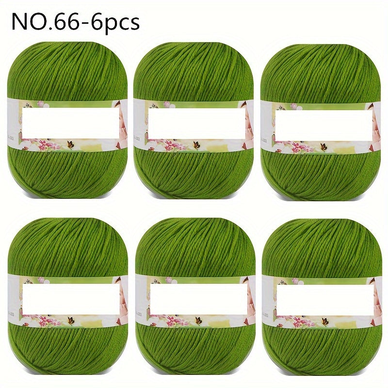 Luxurious 6pcs Soft & Warm Yarn - 10.58oz Each, 60% Silk, 30% Wool, 10% Cashmere Blend for DIY Knitting and Crocheting - Available in Multiple Colors, Chunky Yarn