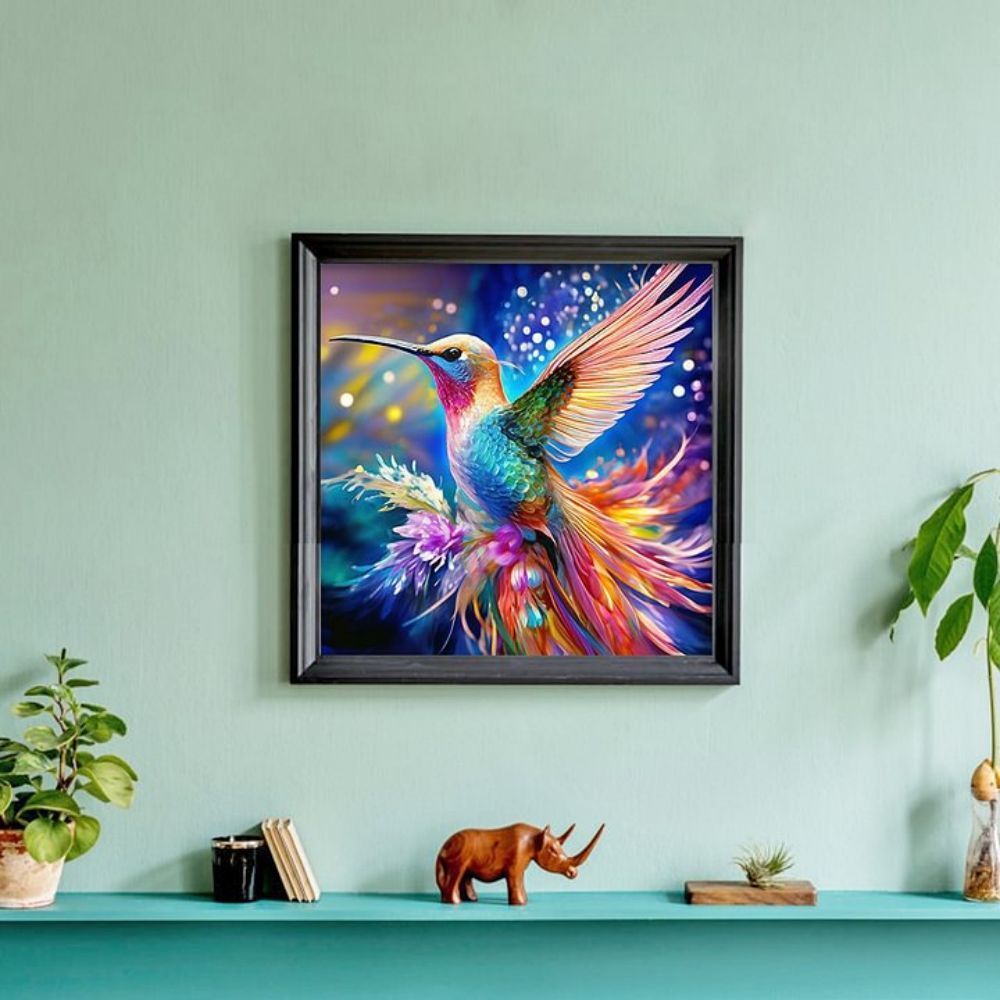 5D Painting Set Adults, Beginner'S 5D Art Kit, Hummingbird Round Full Drill Embroidery Home Wall Decoration, 5D Diamond Painting Kits, 5D Cross Stitch Kits, 5D Embroidery Kits, 5D Tapestry Kits, 5D Embroidery Kits, 5D Cross S