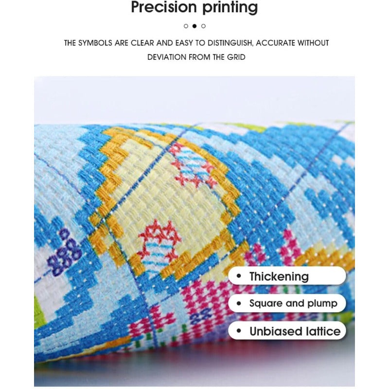 Cross Stitch Kits for Adults Stamped Full Range of Embroidery Starter Kits for Beginners 11CT Printed Cross Stitch Patterns Needlepoint Kits Stamped Crossstitch-Eagle Scenery 18x18 inch