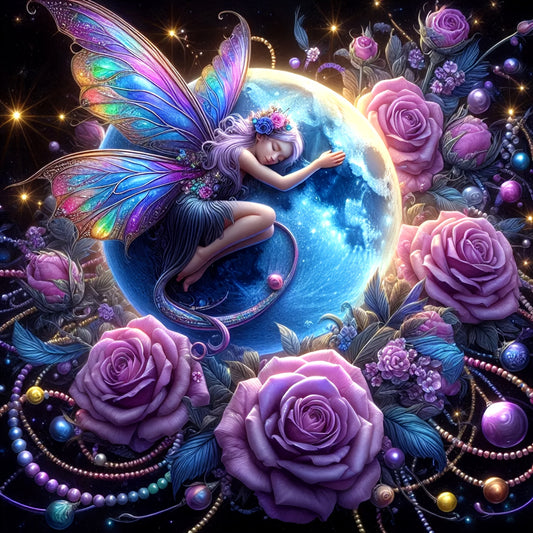 ZUOANLF 1set 50x50cm/19.7x19.7Inch DIY Cross Stitch Kit Frameless, Cute elf, stamped cross stitch kits, Embroidery Set for Home Decor, Includes Patterned Fabric & Threads, Perfect for Living Room Entrance or Bedroom Decoratio