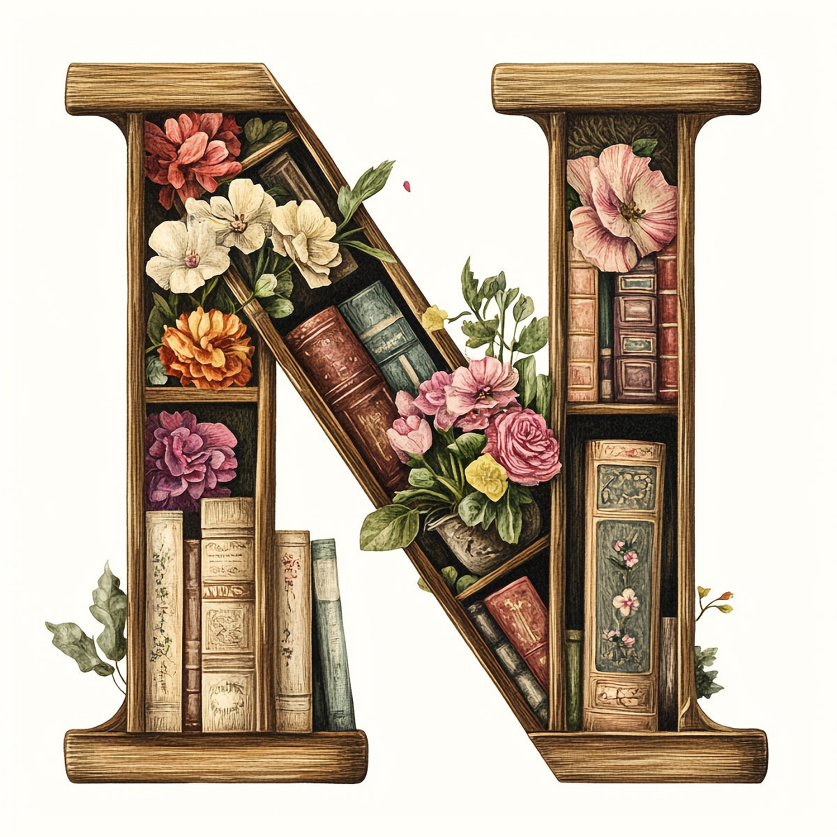 1pc JOZYSH Large Alphabet Cross Stitch DIY Kit with A-Z Letters, Numbers & Floral Frames - Complete Set with Pre-Printed Canvas, Needles, Threads, Instructions - 40x40cm/15.7x15.7in - Perfect for Home/Office Decor, Birthday/C