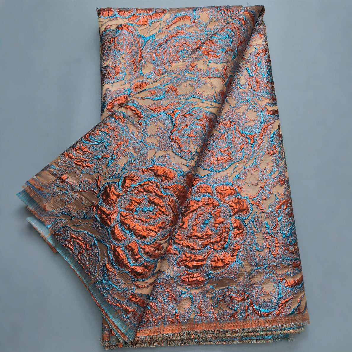 African 5 Yards/pc Gild Brocade Lace Fabric, Nigerian Jacquard Floral Pattern Lace Fabric, for Wedding/Daily/Party, Daily Wear Fabric, Formal Occasion Fabric, Luxury Lace, Elegant Lace, Premium Lace, Hand Wash Only, Embroider