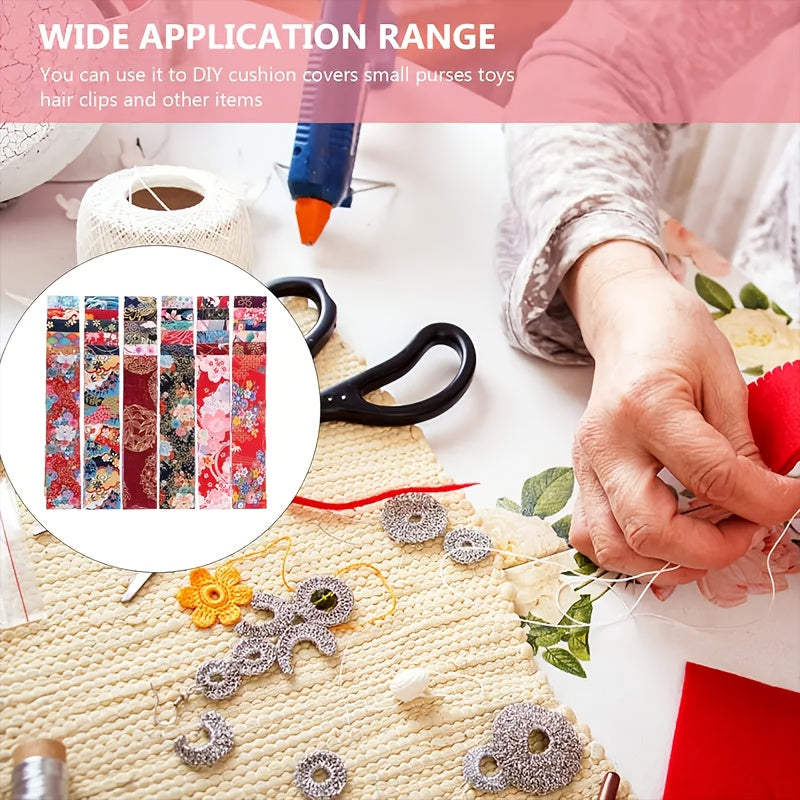 40pcs Cotton Fabric Roll Quilting Fabric Squares Jelly Fabric Patchwork Roll 2.56 Inch Precut Fabric Strips For Holiday Materials Craft Sewing DIY Gift For Mom