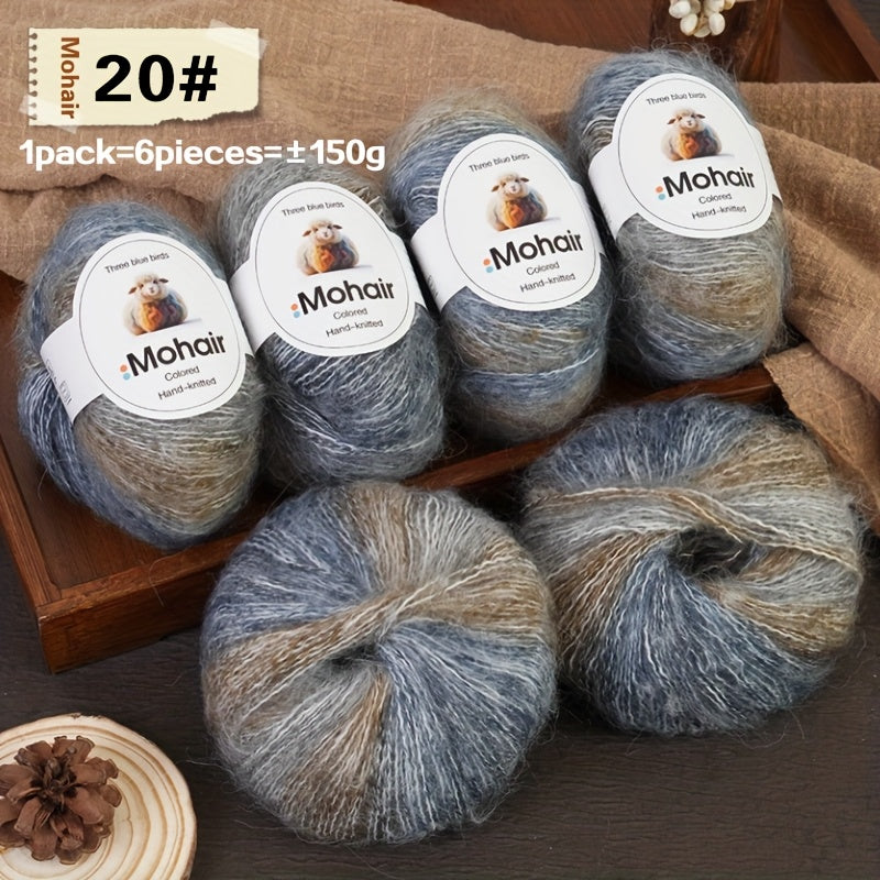 6-Pack, New Alpaca Wool, Colorful Alpaca Wool, Gradient Alpaca Wool, Colored Gradient Yarn, Knitted Sweater, Crochet Shawl, Handmade Knit Bundle