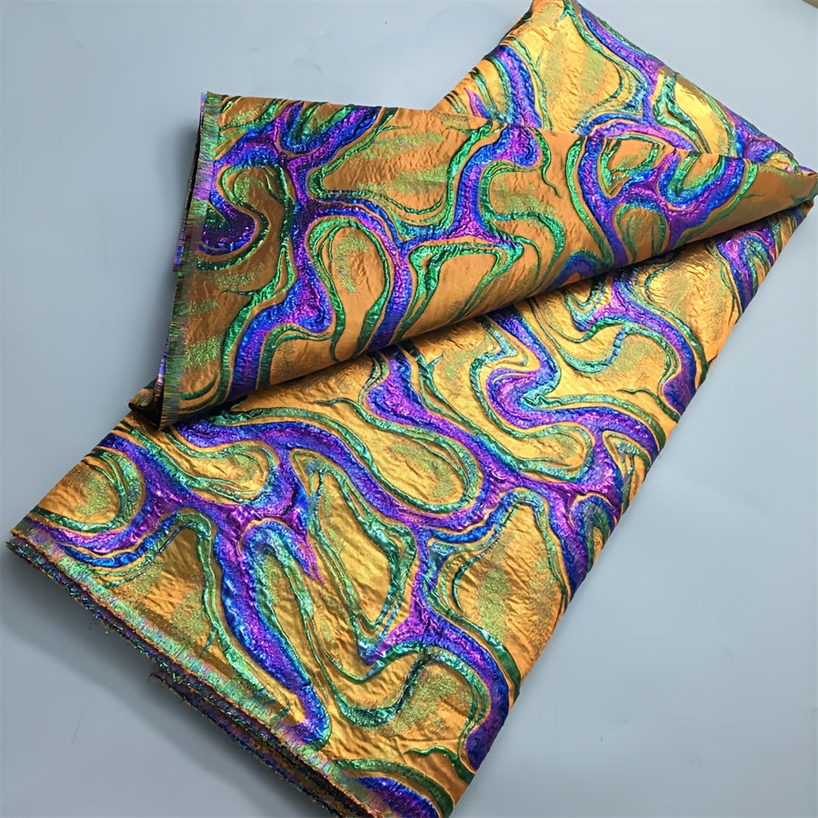 African Lace Fabric, 5 Yards/pc, Nigerian Fabric, Printed Fabric, Jacquard Brocade Fabric, Suitable for Wedding/Party/Daily