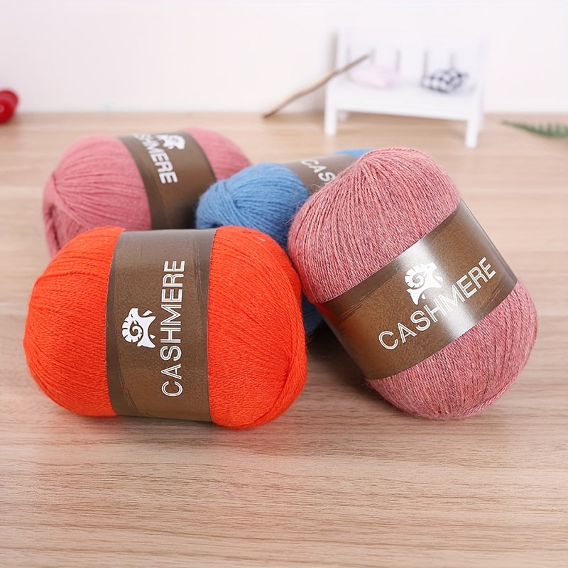 6Pairs Cashmere 100. Yarn, Soft Warm Yarn for DIY Crocheting And Knitting Hat, Scarf Total 300G+120G