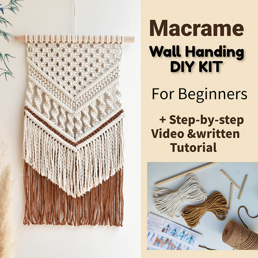 A Beginner'S Knitting Kit - Complete Tapestry Starter Set with Step-By-Step Instructions - Yarn & Needles Included - DIY Knitting Kit for Home Decor - Perfect Gift for Family & Friends - Ideal for Holidays