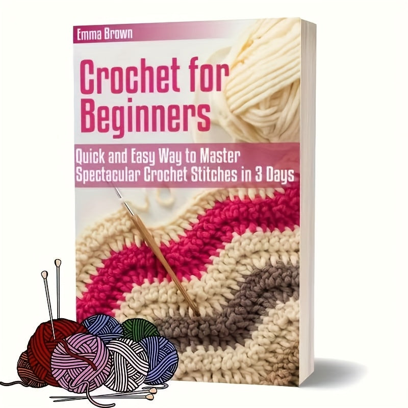 Beginner'S Crochet Kit - Learn Over 50 Woven Techniques in 3 Days with Step-by-Step Guide and Sewing Library - Perfect Gift for Crochet Enthusiasts, Ideal for Yarn Crafters or DIY Enthusiasts