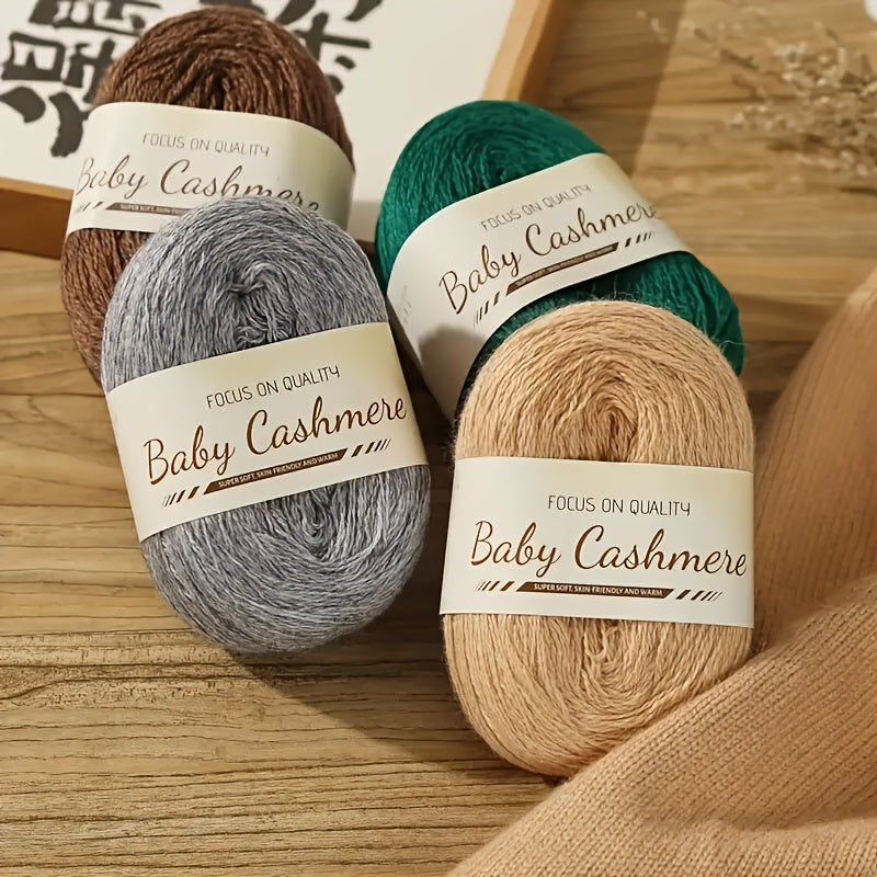 4pcs 200g Luxury Cashmere Yarn | Suitable for Hand Knitting Sweaters, Scarves, and Shawls - Soft, Warm, Multicolored Wool by BAYEXY