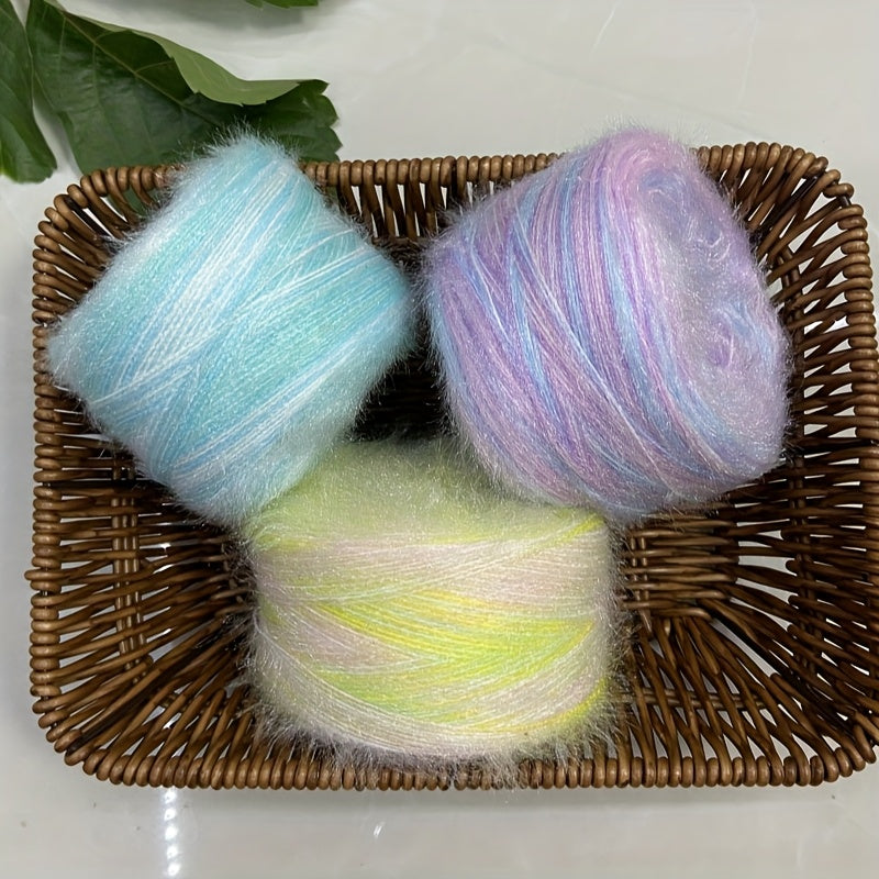 A Large Economical Pack of 400G of Soft Long-Haired Yarn, Suitable for Sweaters, Scarves, Jackets, Shawls, Hats, Coats, Etc. This Yarn Material Kit Is Perfect for DIY Projects. 1 Pack = 8pcs = 400G, Consisting of 80% Acrylic