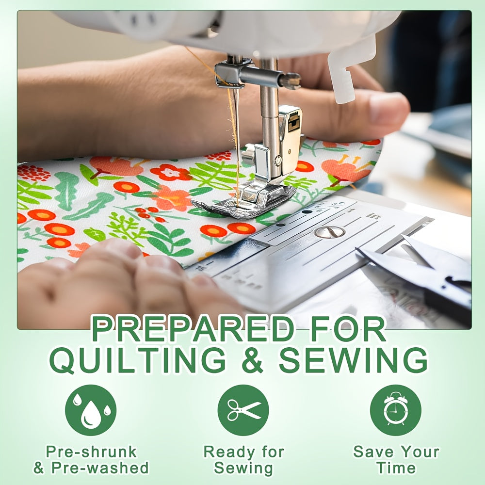 Cotton Jelly Roll Fabric, Soft Cotton Jelly Roll Strips for Quilting - 40 Floral Print Fabric Pieces 20 X 2.56 Inches | Pre-cut Quilting Supplies for Sewing, DIY Crafts And Blanket Making