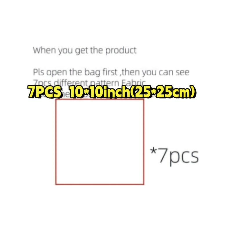 7pcs Yellow 10" X 10" (25*25cm) Cotton Fabric DIY Items Quilted Patchwork Checkered Fabric Quarter-bundle DIY Quilted Cotton Patchwork Cushions, Suitable For Making Father'S Day, Thanksgiving, New Year And Bride'S Birthday Gi