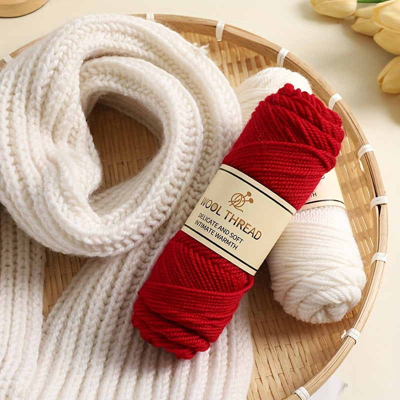 5 Balls of Australian Wool 70% Knitting Needle Thick Wool Yarn 3-Layer Yarn Light Luxury Wool Yarn Is Soft And Comfortable Suitable for Sweaters, Coats, Shawls, Hats, Scarves And Various Hand-Knitting