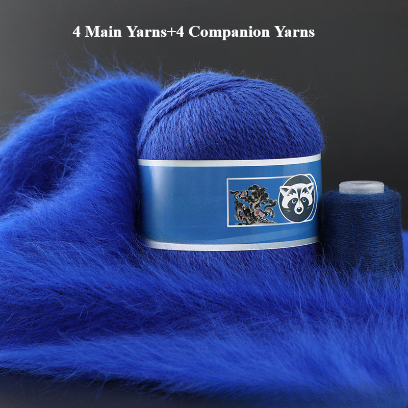 4 Sets Mixed Color Angora Cashmere Wool Yarn, 200g+80g Chunky Thick Knitting Yarn with Shiny Fibers, DIY Sweater, Scarf, Hat, Coat Crafting Material, 30% Angora, 70% Cashmere Wool, 20% Nylon