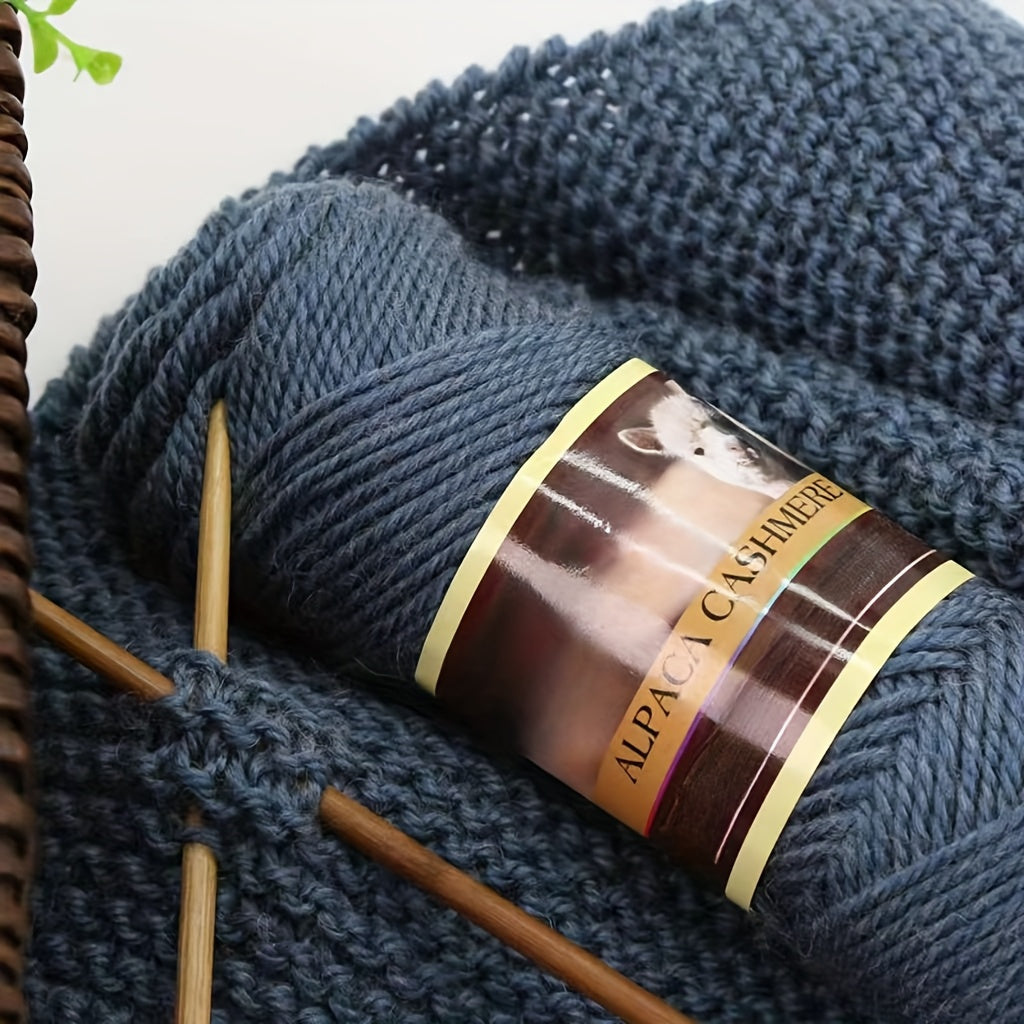 5pcs Set of 17.64oz Alpaca Wool Thick Knitted Yarn, High-Quality for Hand-Knitted Hats, Scarves, Sweaters, Coats, Floor Socks, Blankets, and Various DIY Projects, Cozy Winter Projects, Soft Yarn Bundle, Vibrant Color Yarn, Mu