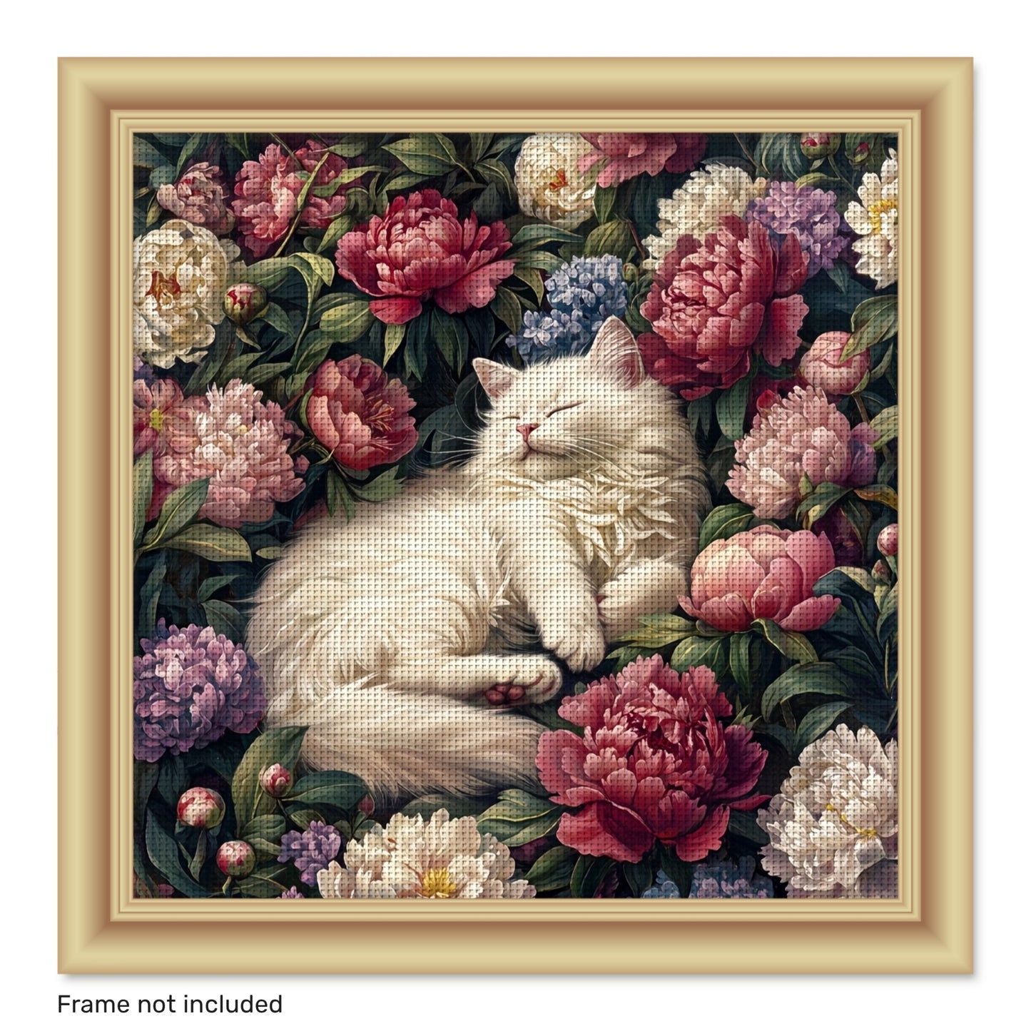 JOZYSH 1set 50x50cm/19. 7x19. 7Inch DIY Cross Stitch Kit Frameless, stamped cross stitch kits, Embroidery Set for Home Decor, Includes Patterned Fabric & Threads, Perfect for Living Room Entrance or Bedroom Decoration and a B
