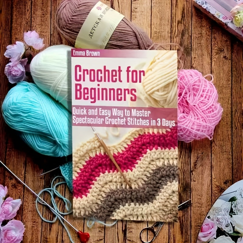 Beginner'S Crochet Kit - Learn Over 50 Woven Techniques in 3 Days with Step-by-Step Guide and Sewing Library - Perfect Gift for Crochet Enthusiasts, Ideal for Yarn Crafters or DIY Enthusiasts