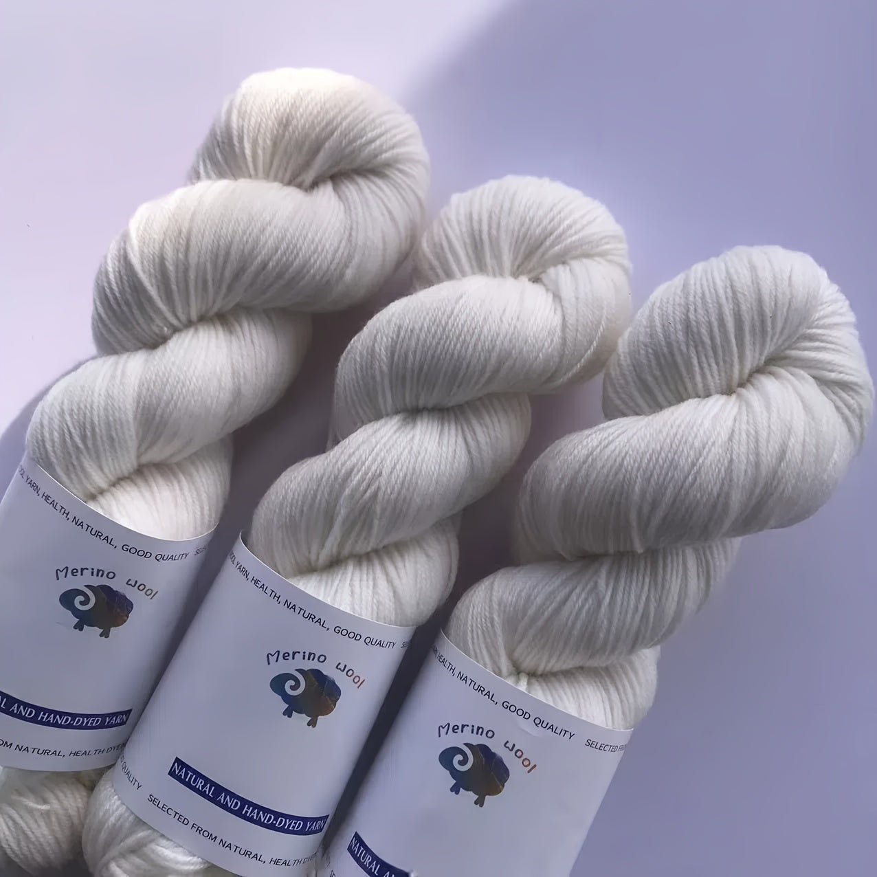 3-Pack Soft Wool Blend Yarn, 52% Wool, 10% Cashmere, 38% Polyester, Multicolored & Self-Striping, Variegated & Heather Ombre, 100g Each, 270m Total, for Knitting Scarves, Blankets, Sweaters, Hats, Gloves, Socks