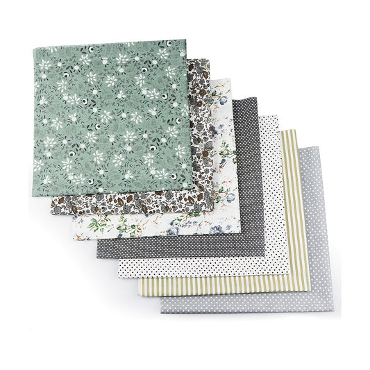 7pcs Grey 20" X 20" Cotton Fabric DIY Making Supplies -Fabric For DIY Sewing And Patchwork - Fabric Sheets Cloths For DIY Sewing Scrapbooking QuiltingOne Quarter Bundle Of Of DIY Cotton Patchw 7pcs 20" X 20" Cotton Fabric DIY