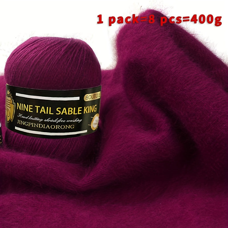 8rolls/pack Wool 10.00%, Cashmere 90.00% Yarn, Soft Comfortable Yarn For Knitting Crocheting High-quality Sweater And Scarf