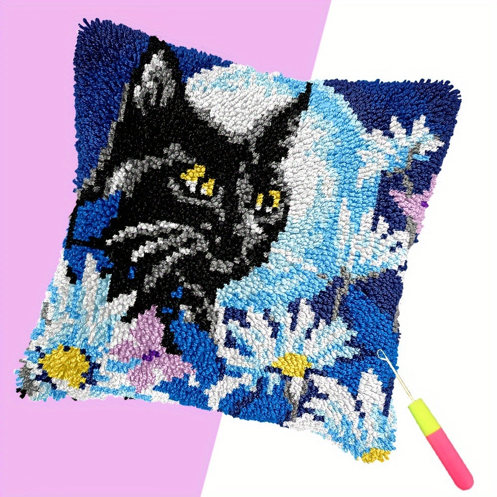 Latch Hook Kit DIY Throw Pillow Cover Sofa Cushion Owls and love Pattern Cross Stitch Material Pack
