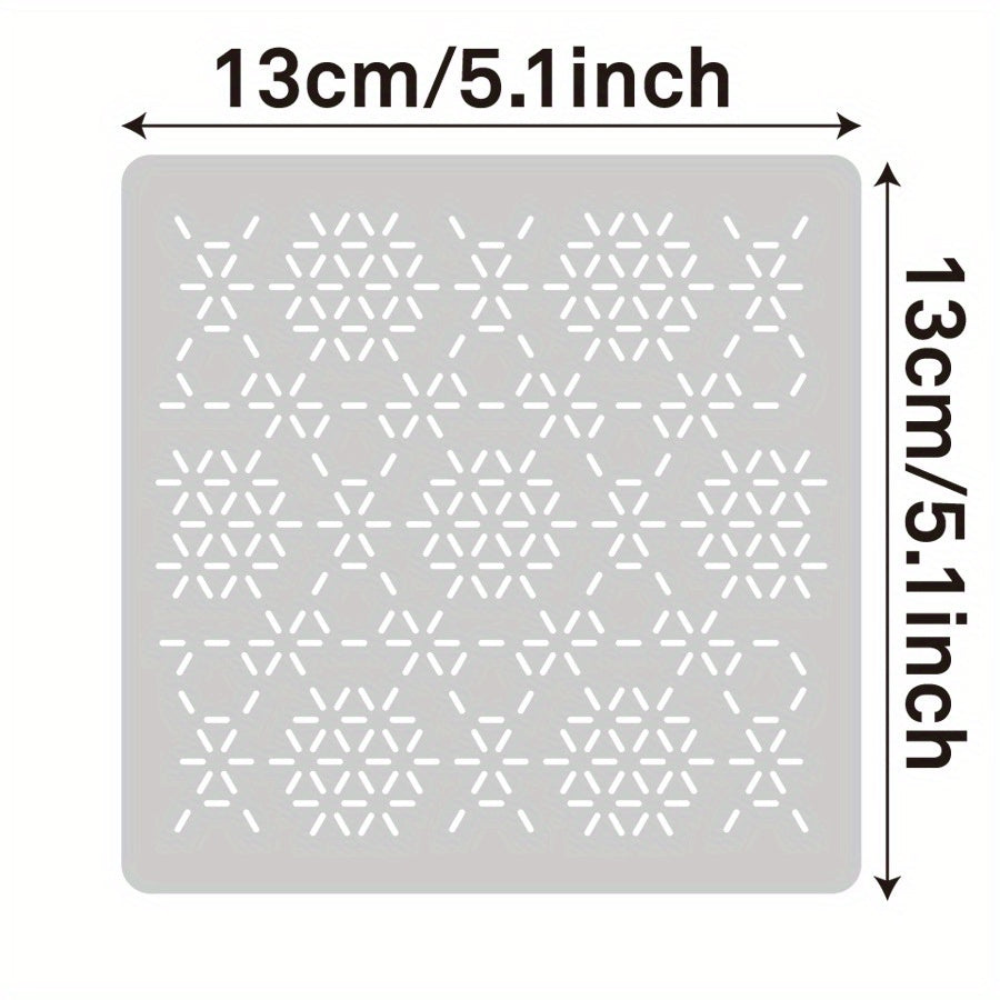 32pcs fashionable, exquisite, creative design embroidery templates, reusable geometric embroidery pattern templates, gifts for parties, parties, Christmas, Halloween, Thanksgiving, and family and friends, Bead Embroidery Kits