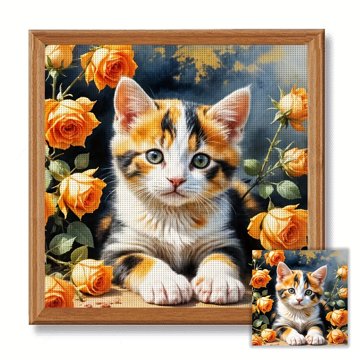 ZUOANLF 1 Set 40X40cm/15. 7X15. 7 Inches Cross-Stitch Toolkit Without a Frame, Printed Cross-Stitch Kit, Embroidery Set for Home Decoration, Including Patterned Fabric And Threads, Suitable for Living Room Entrance Or Bedroom