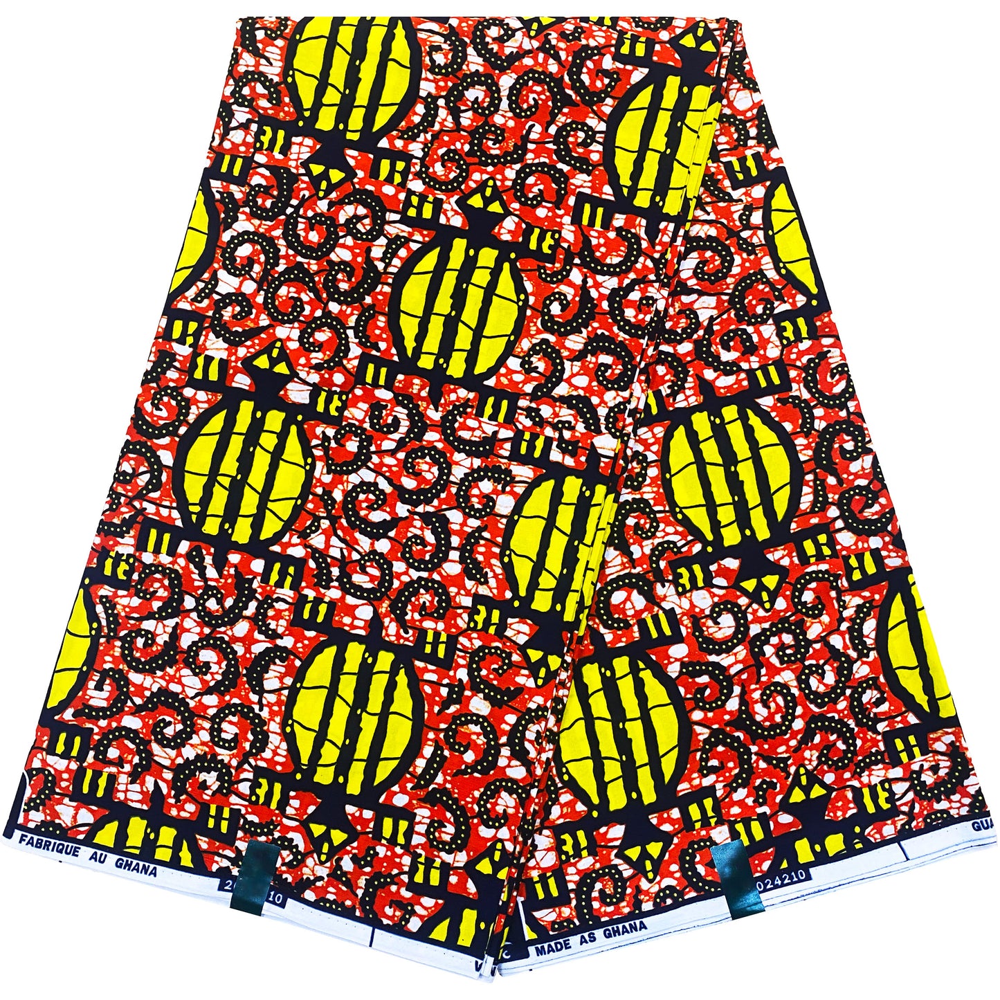 100% Cotton African Wax Print Fabric by the - 6 Yards Sold (Per Meter Pricing Available) - Soft Smooth Ghanaian Ankara Cloth for Dresses, Skirts, DIY Wedding & Party Dresses - Women's African Fashion Material