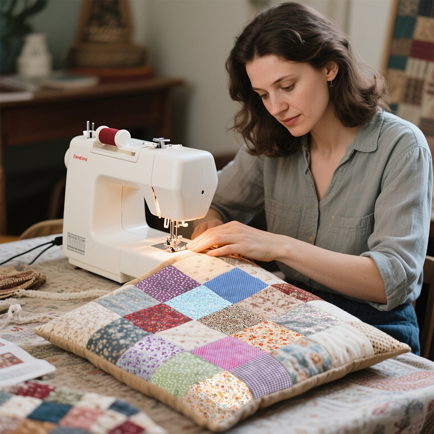 100pcs 5.9 x 5.9" Floral Sewing Patchwork Fabric, Pure Cotton Pre-Cut Quilting Squares, Perfect for DIY Crafts, Doll Clothes & Sewing Projects, Hand Wash Printed Craft Fabric