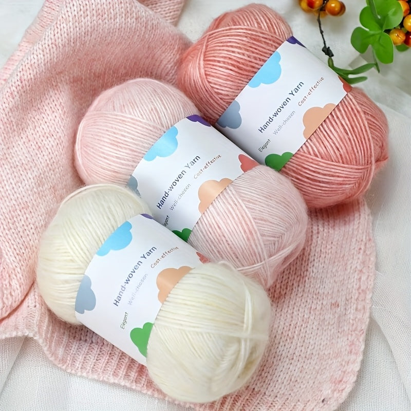 Vibrant Bamboo Fiber Yarn for Crafting, Knitting Fashion Sweaters, Scarves, Hats, Shawls, Coats, Hollow-Out Coats, and Apparel Accessories - 15% Bamboo Fiber, 85% - 1 Bag = 6 Skeins = 300g, Handmade Accessories, Diy Clothing,