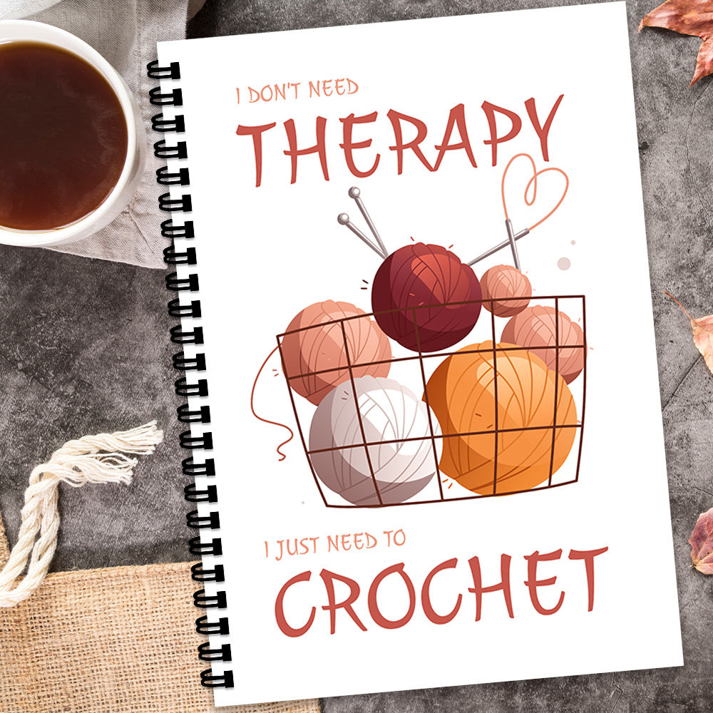 1pc Crochet & Knitting Notebook - Yarn & Crochet Hook Cover, Spiral Bound Pattern Book with Yarn-Specific Tabs (,,), Sturdy Compact Planner for Crochet Patterns, Amigurumi Charts, Short-Sized Crafting Journal for