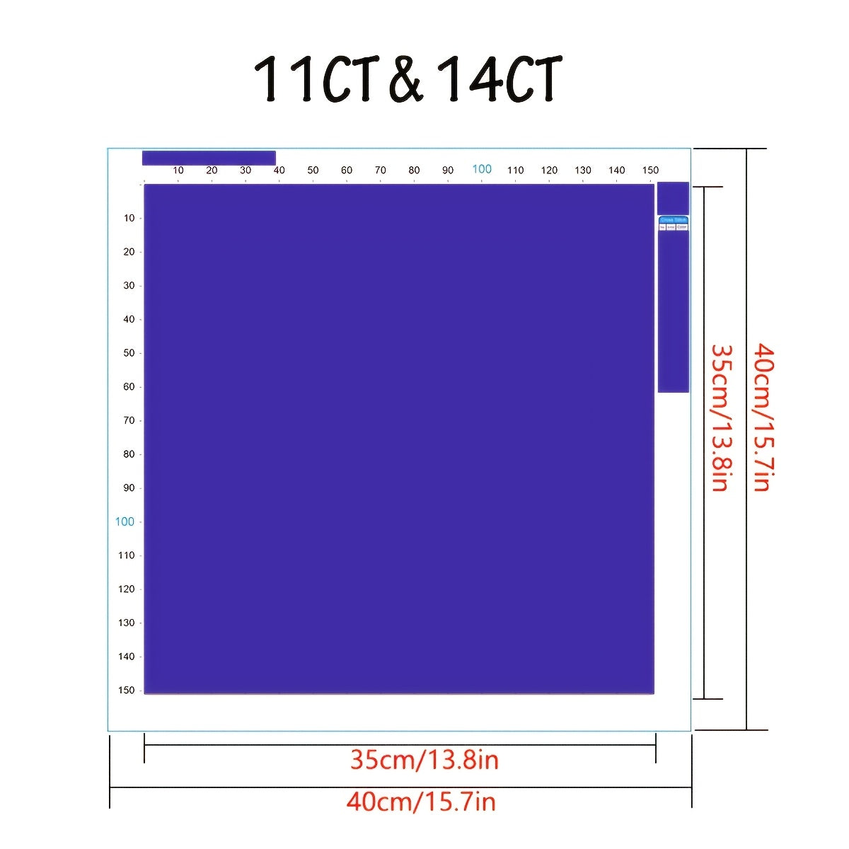 1pc JOZYSH 11CT/14CT Cross Stitch DIY Kit - Vibrant Red Rose Bouquet with Blue & White Vase, Perfect for Beginners, Includes Printed Canvas, Needles, Threads, Patterns & Instructions, Ideal for Home & Office Decor, Perfect Gi