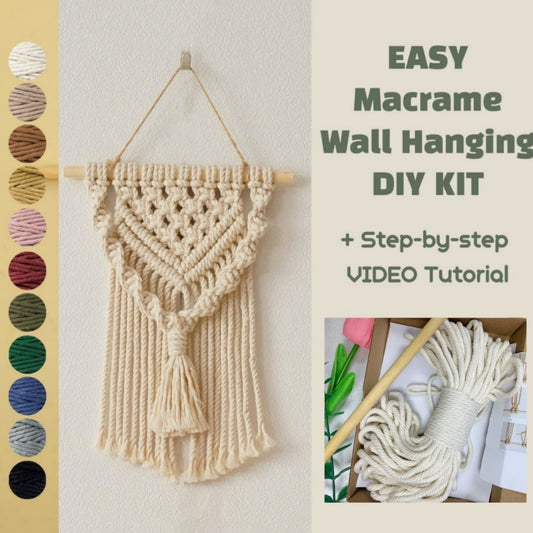 DIY Hand-Woven Tassel Wall Hanging Kit - Perfect for Beginners, Ideal Home Decor & Holiday Gift for Family and Friends, Hanging Decor, Handmade, Wall Hanging Kit
