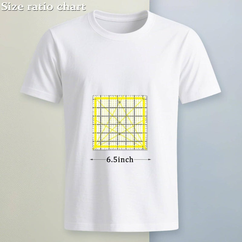 Quilting Rulers, Sewing Rulers, 4pcs Quilting Square Templates, Acrylic Rulers with Non - Slip Rings Sewing 3.5X3.5 5X5 6.55 10.5X10.5 Yellow, Pattern Making, Fabric Measuring, Smooth Edges, Durable Template, Measuring Templa