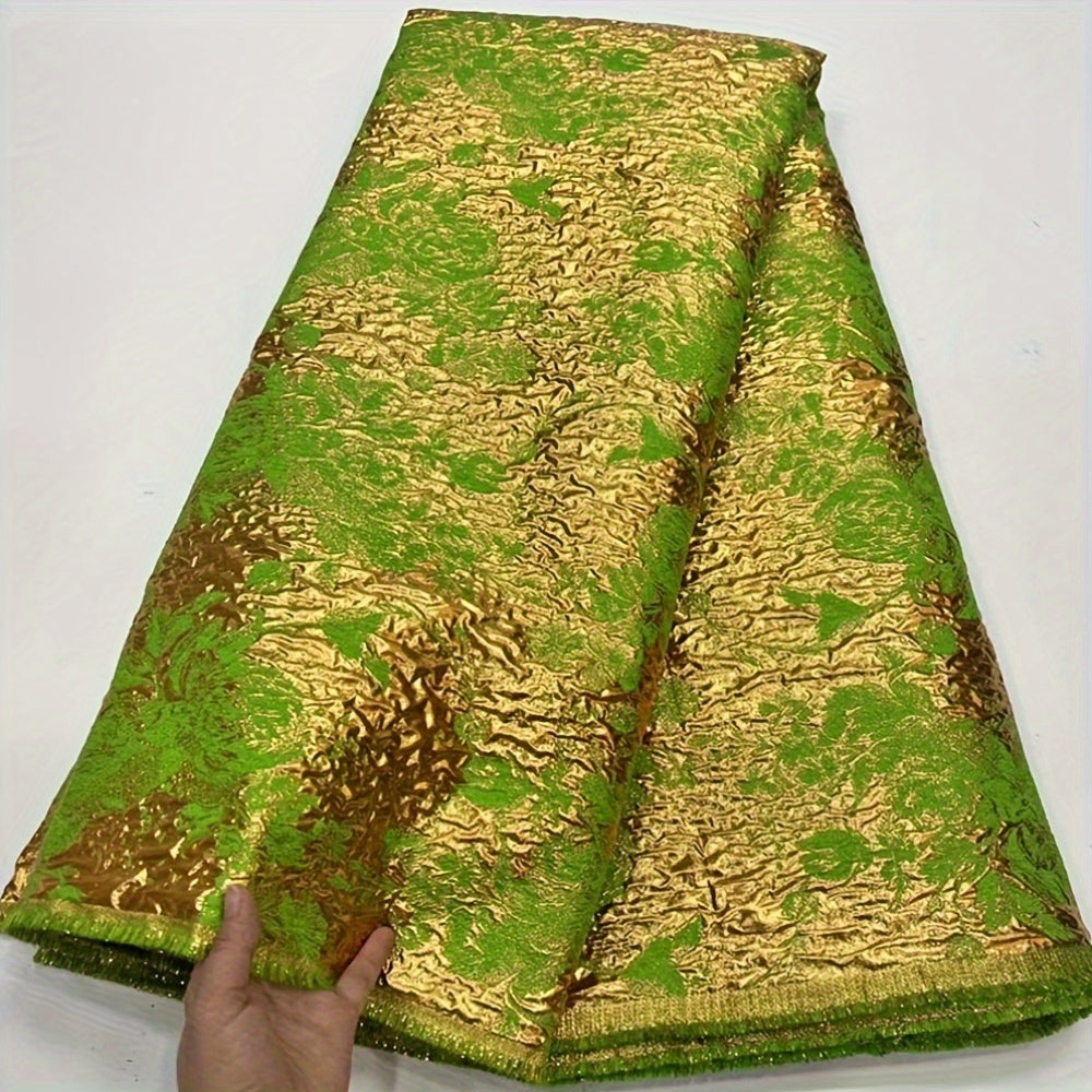 5yards Unique Design African Nigerian Gilding Tulle Lace Fabric Embroidery Pink French Jacquard Brocade Voile Lace Fabrics For Party