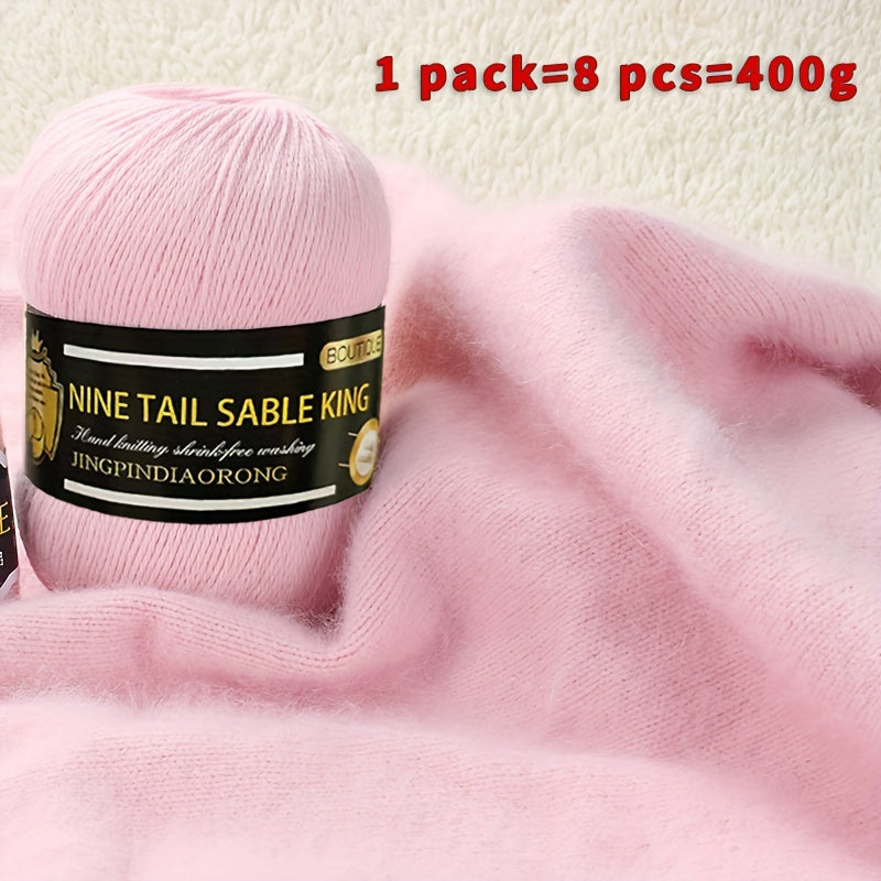 8rolls/pack Wool 10.00%, Cashmere 90.00% Yarn, Soft Comfortable Yarn For Knitting Crocheting High-quality Sweater And Scarf