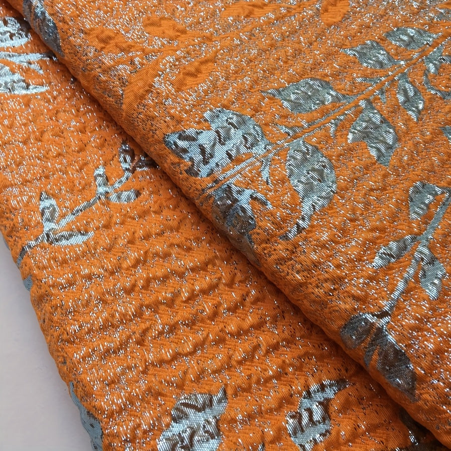 1pc 5 yards African Jacquard Lace Fabric 2025 Latest Design Nigerian Jacquard Gilded Lace Fabric, Suitable for Women'S Wedding Dresses