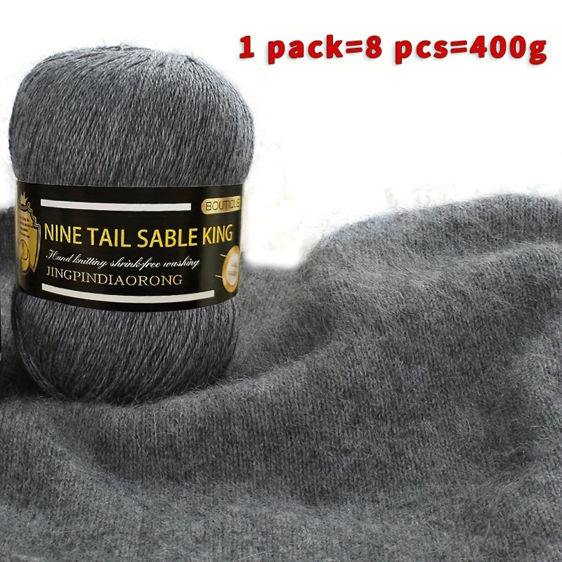 8rolls/pack Wool 10.00%, Cashmere 90.00% Yarn, Soft Comfortable Yarn For Knitting Crocheting High-quality Sweater And Scarf