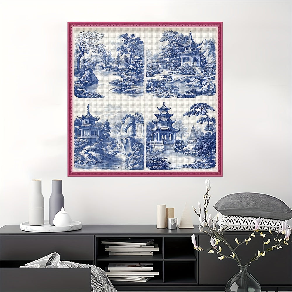 DIY Cross Stitch Kit, New Printed Pattern Embroidery Set for Living Room and Bedroom Wall Decor, Latest 11CT Craft Kits, Mini Cross Stitch Kits, Cross Stitch Fabric, Wedding Cross Stitch Kits, Cross Stitch Bead, DIY Project,