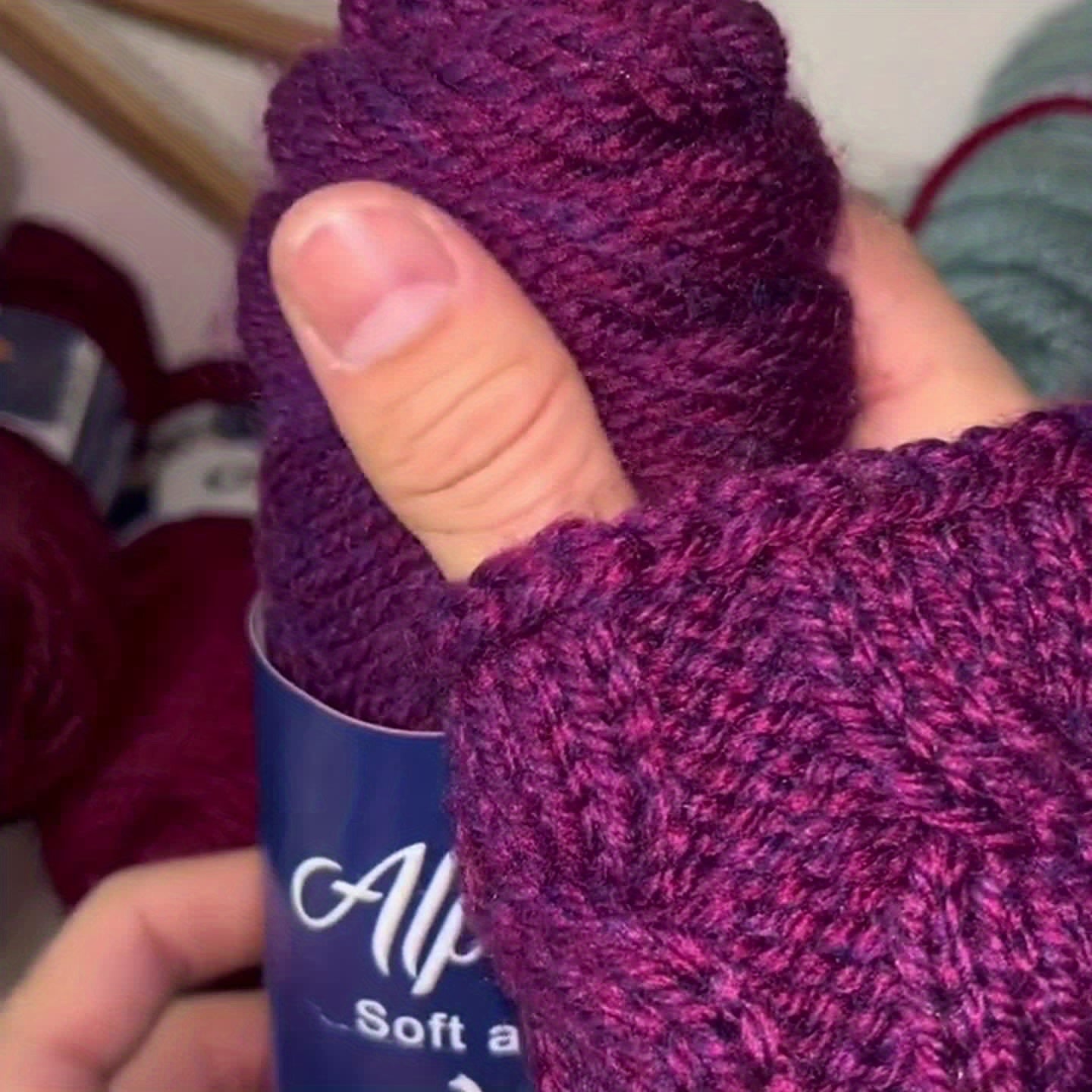 Charm Elves 500g Heavyweight Alpaca Wool yarn - Extra Thick Crafting wire for Knitting, Crocheting, Weaving - Soft, Warm Winter Sweaters, Hats, Scarves, Coat - Ideal for Beginners & Experts - (1.764oz per Skein), Knitting Sup