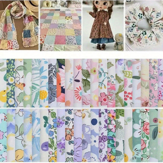 40pcs Jelly Roll Fabric Strips for Quilting Fabric, Cotton Floral for Quilting Fabric, Patchwork Fabric s for DIY Quilting Bag, Applique, Headbands, Mother Gift