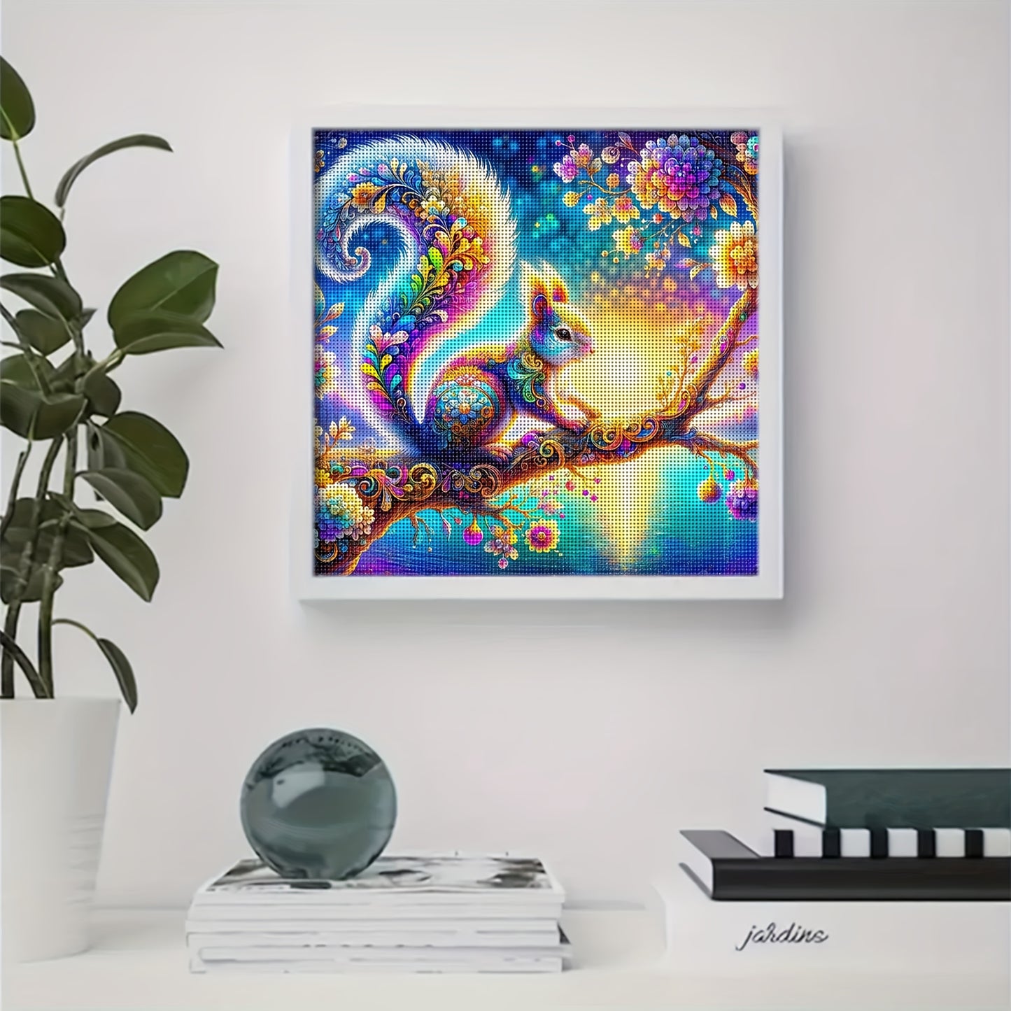 1 Set - Creative Squirrel Theme Cross Stitch Painting Kit, DIY Embroidery Craft, 11CT Cross Stitch Embroidery Painting, Perfect Gift for Home Handicraft Enthusiasts! Ideal for Living Room and Bedroom Decorative Hanging Artwor