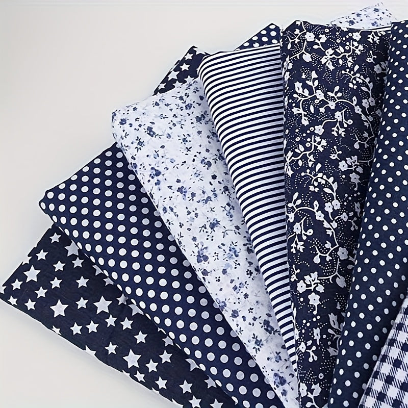 7pcs Cotton Pre-Cut Fabric Squares 20"x20" | Smooth Hand Wash Only Floral Print Fat Quarters | Assorted Vibrant Flower Patterns | Perfect for Quilting, Patchwork, DIY Sewing Projects | Ideal for Birthday, Christmas, Thanksgiv