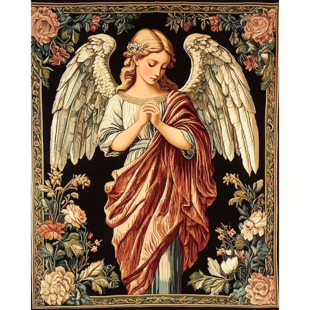 ZUOANLF 1set 40x50cm/15.7x19.7Inch DIY Cross Stitch Kit Frameless, Beautiful woman, stamped cross stitch kits, Embroidery Set for Home Decor, Includes Patterned Fabric & Threads, Perfect for Living Room Entrance or Bedroom De