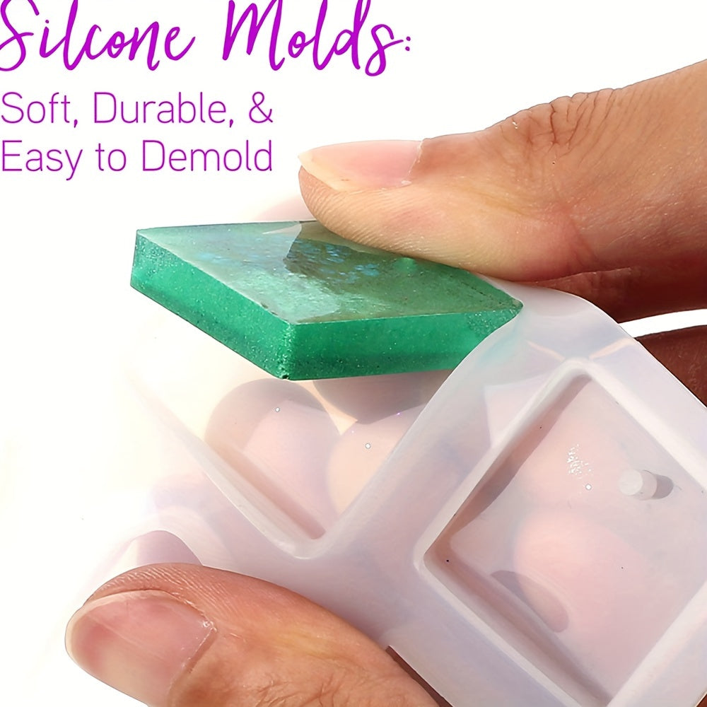 141pcs DIY Resin Casting Kit for Beginners - Includes Silicone Molds for Bracelets, Pendants, Earrings - High-Quality, Easy-Release, Reusable Epoxy Mold Set with Tools & Accessories - Create Jewelry with Colorful Designs, Uni