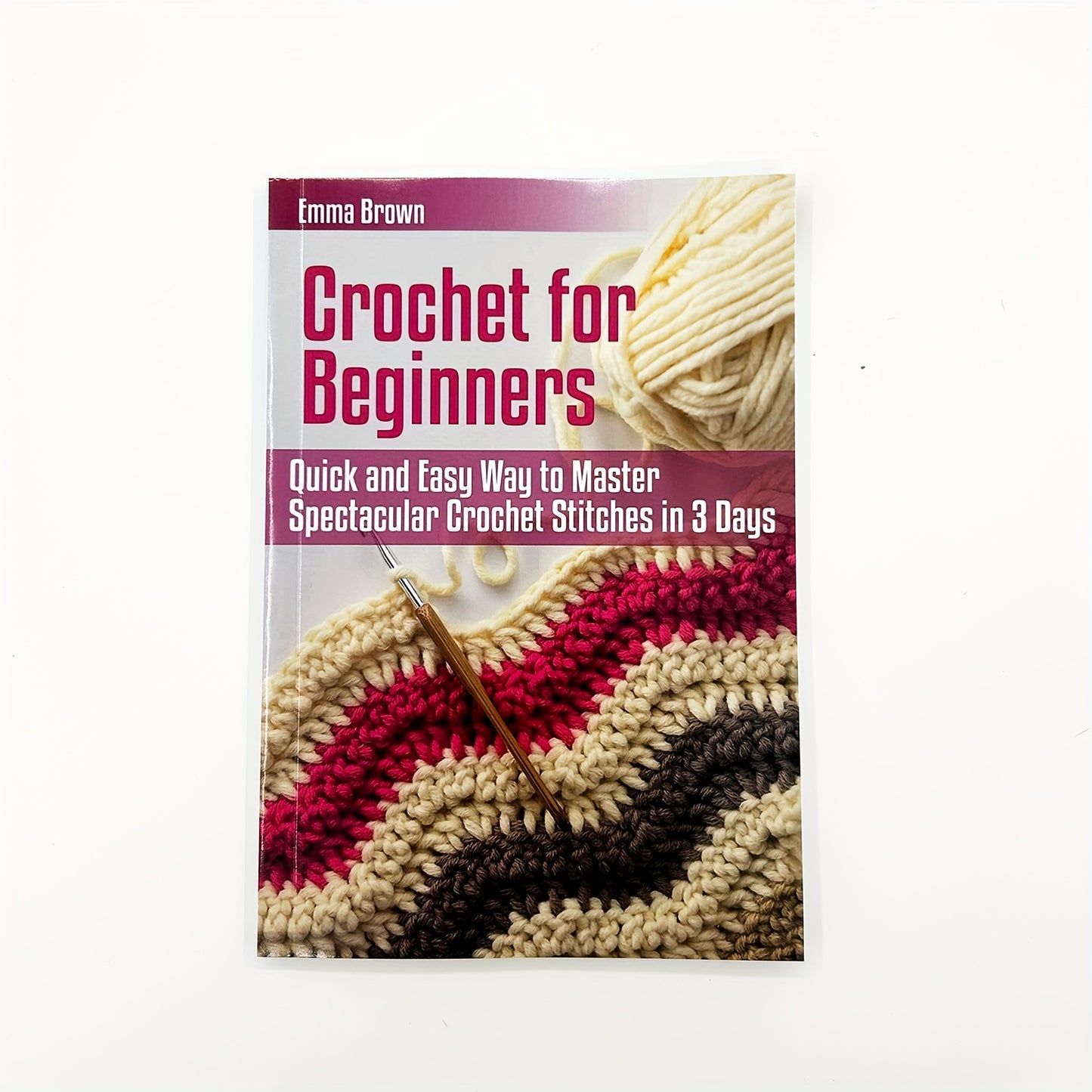 Beginner'S Crochet Starter Kit with 5 Wooden Hooks & Needlework Tutorial Book - Includes Colorful Crochet Projects, Stitching Guide, and Practice Notebook for Easy Learning, Crochet Supplies, Crafting Essentials, Practical De